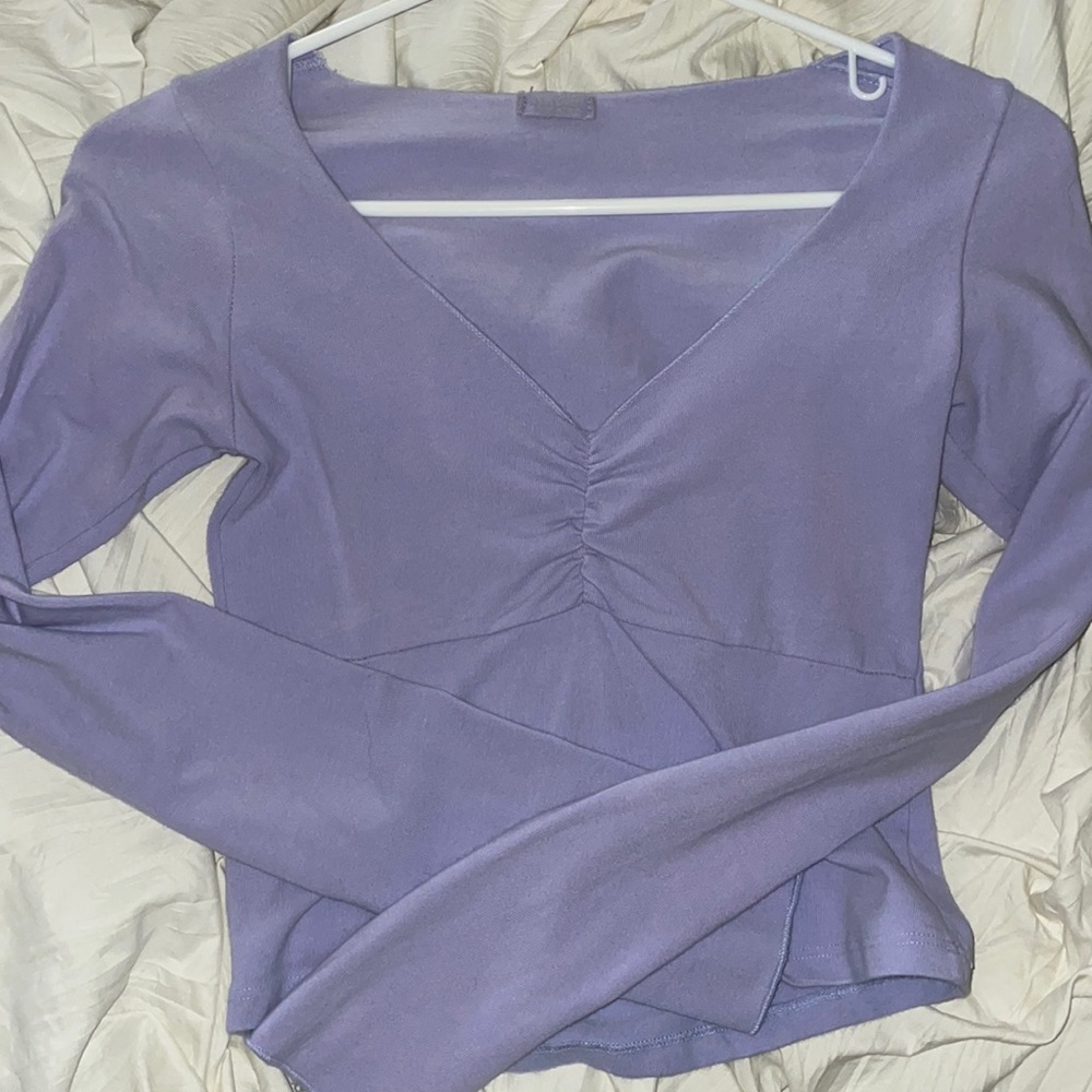 One Size John Galt long sleeve cropped tee